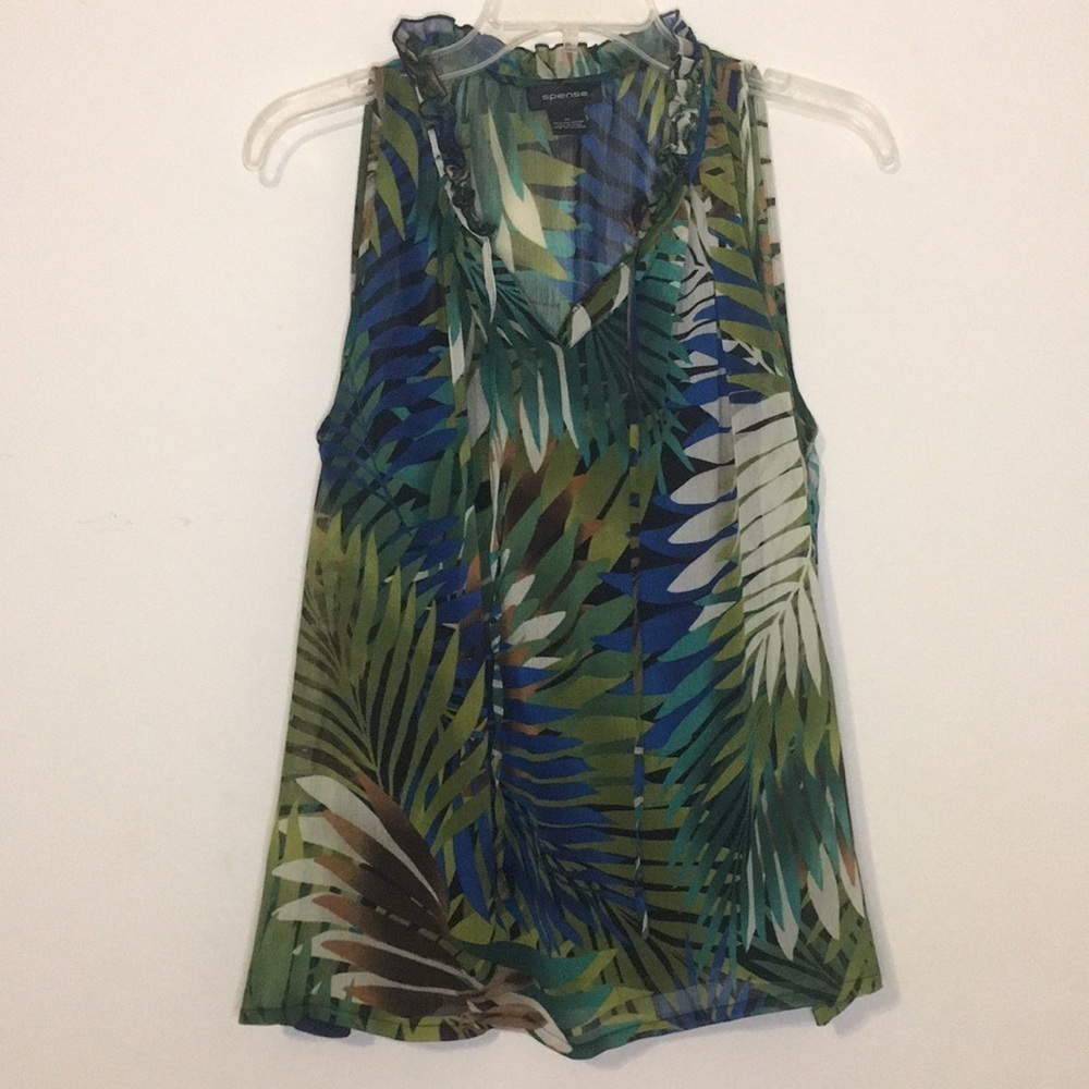 Spense Floral/Leaf Patterned Top - Picture 2 of 11